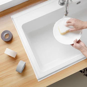 22 mm kúpeľňa so sprchou umývadlo, vaňa samolepiaca páska biela PVC samolepiace odolná voči vode a olejom-doklad, stena nálepky pre kuchyňa
