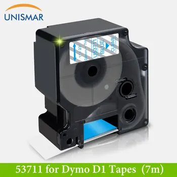 24 mm Blue na Jasné Označenie D1 Pásky, Kompatibilné Dymo Label Maker 53711 Home Office Nepremokavé Nálepka pre Dymo LabelManager Tlačiareň