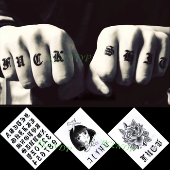 3 ks Nepremokavá Dočasné Tetovanie Nálepky nastaviť List Číslo Karikatúra Holka Kvet Telo Flash Art Tatto Falošné Tetovanie pre Mužov, Ženy