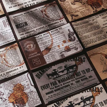 30pcs Multi-materiál Kávy Denne Noviny Účet Paper Series Retro Literárny Príručka Vestník Dekorácie Materiálov
