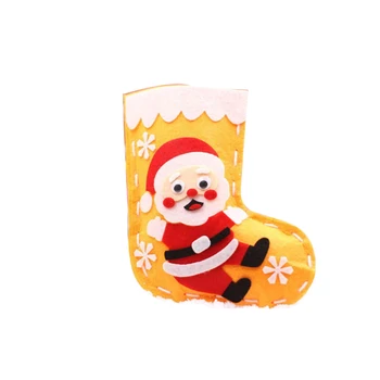 6PC SADY Non-tkané Vianočné Ponožky Šitie Ponožky Vianoce Deti HOBBY Ručné Materiálov Pack Mš Handmade Darčeky