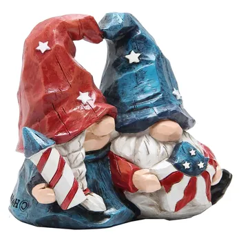 Americký Deň Nezávislosti Dekorácie Gnome Ornament Živice Socha Bábiky 4. júla Veteránov Deň Pamätný Deň Prázdninový Darček