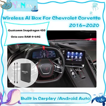 Android Bezdrôtový AI Box Pre Chevrolet bol interiér 2016-2020 Qualcomm 450 Auto Smart Box s Carplay Google, YouTube Netflix Video
