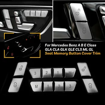 Auto Door Lock Sídlo Tlačidlo Krytu Výbava Pre Mercedes Benz B Triedy E GLA GLK ML, GL Sídlo Control/Tlačidlo Zahŕňa Trim