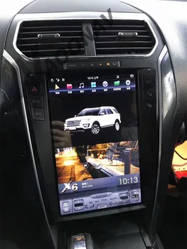Auto Vertikálne obrazovke tesla štýl auto rádio prehrávač Pre Ford Explorer 2011-2019 auta GPS Navigácie, audio stereo ťuknite na položku nahrávač