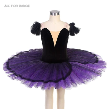 BLL505 Black Velvet s Fialovým Tylu Pre-profesionálne Balet Tutu Dievča a Ženy Fáze Výkonu Balet Tutu