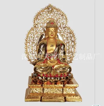 Buddha šakjamúni podsvietenou 19-palcový diamond base živice pozlátené sôch Budhu ozdoby veľkoobchod