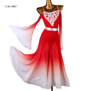 CACARE Sála Šaty Tanečnej Súťaže Šaty Štandardné Tango Valčík Moderné Kostým Ženy Flamenco Prispôsobiť D0839 Veľké Lem