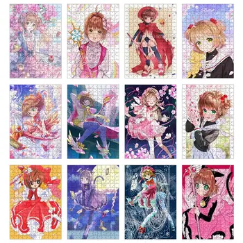 Cardcaptor Sakura Puzzle Pre Deti, Dospelých 300/500/1000 Ks Skladačka Puzzle Karikatúra Holka Portrét Obrázok Rozbalí Hračky Hry