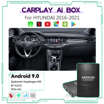 CarPlay AI Box Bezdrôtový Pre HYUNDAI ix35 MISTRA Sonáta Azera Genesis Sedan i10 2016-2021 Android Zrkadlo odkaz Netflix Yotube