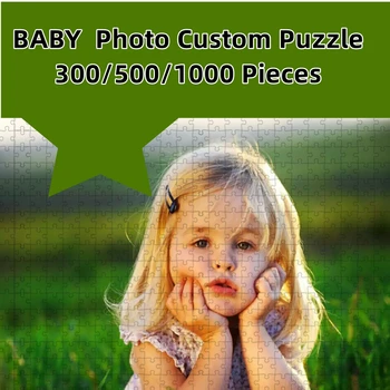 Dieťa Foto Vlastné Puzzle 300/500/1000 Kusy Papiera Puzzle Dekompresný Diy Veľká Obrazová Skladačka Hračka Jedinečný Dar