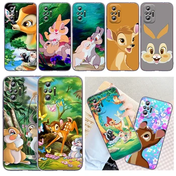 Disney Animation Bambi Telefón Prípade Transparentné Pre Xiao Redmi Poznámka 11E 11S 11 11T 10 10 9 9T 9S 8 8T Pro 5G 7 5 Mäkké TPU