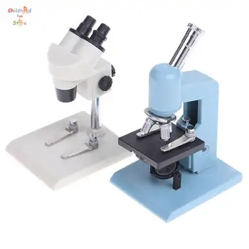 Doll House Mikroskopom Micro Miniatúrny Mikroskop Zariadenia Model Laboratórne Scény Dekor Hračka Doplnky, Dekorácie