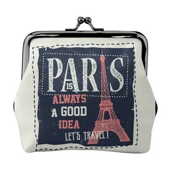 Dámske Peňaženky Krátke Mince Kabelku Peňaženky Pre Ženy Držiteľa Karty Vintage Paríž Francúzsko Turistický Pohľadnicu