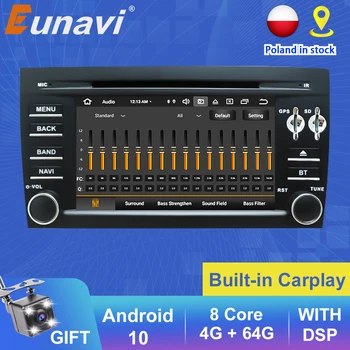 Eunavi 2 Din Android 10 autorádia Hráč Auto Na Porsche Cayenne GTS 2003-2010 7inch DSP Multimédiá GPS, WIFI, 2 Din