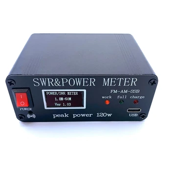 FM AM SSB 1.8 Mhz-50Mhz SWR Výkon Watt SWR Meter & Power Meter Špičkový Výkon 120W PWR SWR Meter