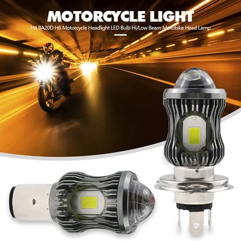 H4 VIEDOL Motocykel Reflektor H4 BA20D H6 Žiarovky Hi Lo lúč Dual Farba Moto P15D Motorke Lampa