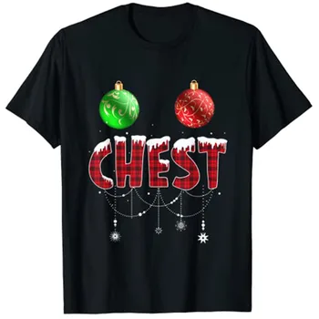 Hrudník Orechy Vianočné Tee Tričko Zodpovedajúce Pár Gaštany T-Shirt Vianoce Tee Topy Darček