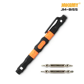 JAKEMY JM-8155 3 v 1plastic pero tvar s jar prenosné vreckové Skrutkovač Chróm Vanádiová Oceľ Príručke Súpravy na Opravu Nástrojov