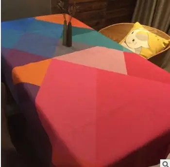 Jednoduché módne farebné bloky jedlo obrus farebné obrusy dekoratívne tabuľka zahŕňa domácnosti reštaurácia