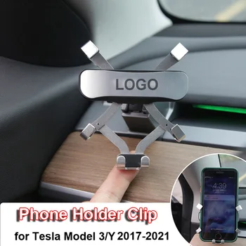 Klip Držiaka Telefónu Pre Tesla Model 3 Y 2017 2021 Auto Odvzdušňovací Pripojiť Mobilný Telefón Majiteľa Smartphone Kolísky Stabilný Stojan, Držiak