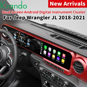 Krando Android 12.0 Digitálne Klastra Pre Jeep Wrangler 2018-2021 DVD Auto Multimediálny Prehrávač Tabuľa Nástroja Virtual Cockpit