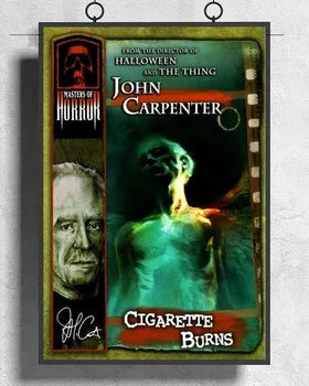 L373 CIGARIET POPÁLENINY FILM Masters of Horror John Carpenter Halloween Hodvábna Tkanina Plagát Art Decor Vnútorné Maľby Darček