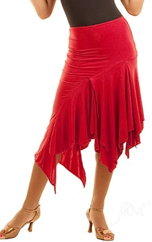 Latinskej tanca nepravidelný lem multi štrbinové šikmo dlho Latin dance sukne S12019