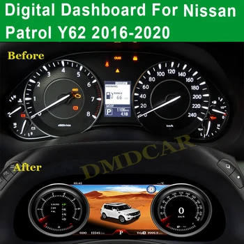 LCD Rýchlomer LINUX združenom Aktualizácia Auto Príslušenstvo Toyota, Nissan Patrol Y62 INFINITI QX80 2015-2020