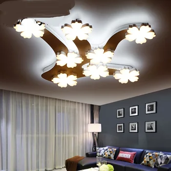 LED osobné obývacia izba stropné svietidlo moderného jednoduché teplé slivka akryl spálňa reštaurácia svetlá 2017 nové 2/ 6/ 8 vedúci