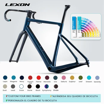 LEXON 2023 Uhlíka GFX Rám Prispôsobené Cestnej Štrku Bike Rám Kotúčové Brzdy off-Road na Bicykli Cyclecross Rámy S Riadidlá