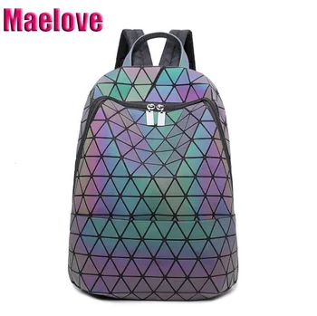 Maelove geometrie batoh Módne ženy batoh Noctilucent taška cez rameno Svetelný batoh Študenta Školské tašky