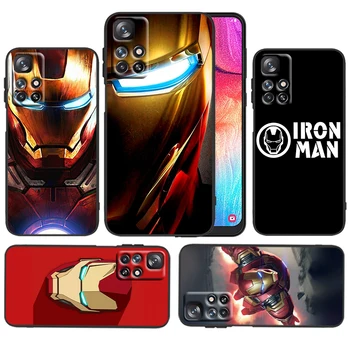 Marvel Iron Man Logo Pre Xiao Redmi 11 Prime 10 10X 9T 9C 9C 8 A1 K50 K40S Herné 4G 5G Silikónové Čierne Telefón Prípade