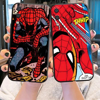 Marvel Spider Man Telefón puzdro Pre Samsung Galaxy A01 A02 A10 A10S A20 A22 4G 4G 5G A31 Black Coque Kvapaliny Kremíka Carcasa