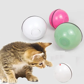 Mačka, Pes LED Laserové Loptu Červené Svetlo Nabíjateľná Elektronické Rolling Loptu Hračka pre Mačky Mačiatko Zábavné Interaktívne Loptu Hračka Pet Produktov