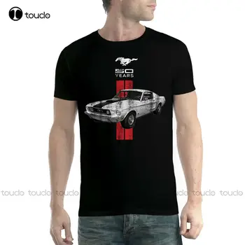 Mustang 50 Rokov Klasické Auto Logo Muži T-Shirt Xs-5Xl Mužov, T Košele Vlastné Aldult Teen Unisex Digitálna Tlač Tee Košele Tričko