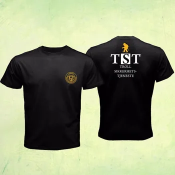 Nové Letné Mužov Hot Predaja T-Shirt Camisetas Slim Fit Tee Košele Norways Troll Bezpečnostná Služba Norges Predné Zadné Tričko Classic