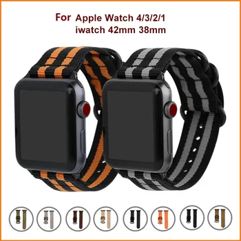 Nylon Popruh pre Apple hodinky kapela 44 mm apple hodinky 5 4 3 2 1 iwatch kapela 42mm correa 38 mm 40 mm pulseira watchband náramok pásu