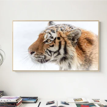 PhotoCustom Maľby Číslo Tiger Súpravy Handpainted Zvieratá Obrázok Pre Dospelých Kresba Na Plátne DIY Rám 40x80cm