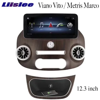 Pre Mercedes Benz MB V Vito Viano Metris Marco 12.3 Palcový Auto Multimediálny Prehrávač NAVI Rádio Okolitého Svetla GPS Nabíjačky Navigácia