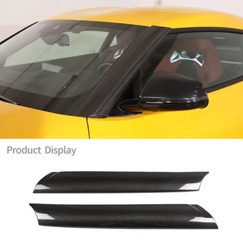 Pre Toyota GR Supra A90 2019-2022 Reálne Uhlíkových Vlákien Auto Predné Sklo Stĺpika, Dekorácie Panel Kryt Nálepky, Auto Príslušenstvo