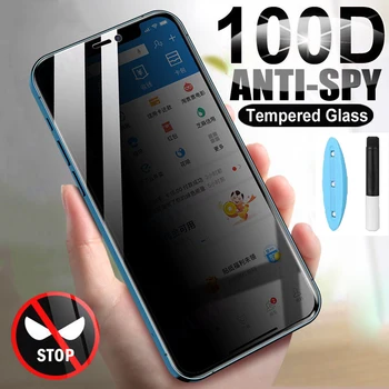 Pre Xiao Mi 11 12S Ultra ochrany Osobných údajov Tvrdené Sklo Ochranný Film 12 Pro X4 Civi 12X Poznámka 10 Lite UV, Anti Peep Screen Protector
