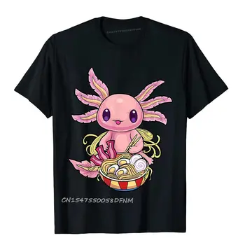 Ramen Axolotl Kawaii Anime, Japonskej, T Košele Veľkoobchod 3D Štýl Premium Bavlna Muž Tees Tlačené