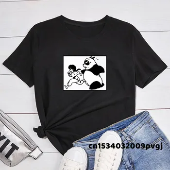 Ranma 12 Tričko Ženy Harajuku Lete Krátky Rukáv Ranma a Genma Panda T Shirt Anime Graphic Tee Tričko, Unisex Oblečenie