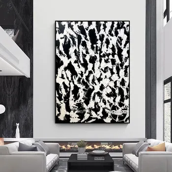 Ručne Maľované Moderných Domov Tovaru Nástenné Maľby Stien Interiéru Umenie Čiernej A Bielej Textúrou Olej Obrazy Bez Rámu Ručne Maľované Abstraktné Umenie