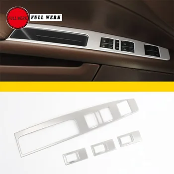 Sada 4 ks Auto Styling Okno Prepnúť Panel Výbava Kryt Rámu Nálepka pre VW Phaeton Interiéru Tvarovanie Dekorácie, Doplnky