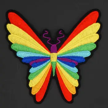 Samll Farebný Motýľ Výšivky Patch Nálepky, Odznaky Na Odevy Klobúk Tašky Žehlička na Podklad
