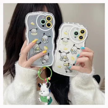 Sanrio Pochacco Láska Fotoaparát Prívesok Telefón púzdra Pre iPhone 14 13 12 11 Pro Max Mini XR X XS MAX 8 7 Plus SE Anti-jeseň Kryt