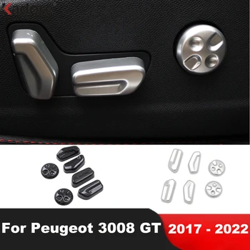 Sedadla Tlačidlo Krytu Výbava Pre Peugeot 3008 GT 2017-2019 2020 2021 2022 Uhlíkových Vlákien Auto Nálepky, Interiérové Doplnky
