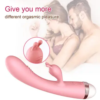 Silné umelé penisy Vibrátor G-Spot Králik Stimulátor Klitorisu Vaginálne Masér Pošvy Masturbator Vodotesný Vibrátor Sexuálne Hračky pre Ženy